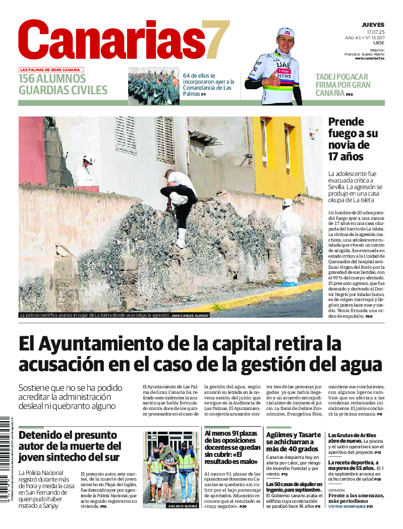 Portada Canarias7 17-07-2025