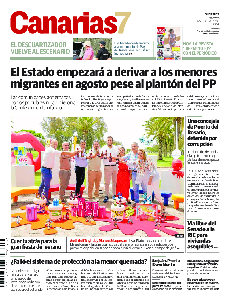 Portada Canarias7 18-07-2025
