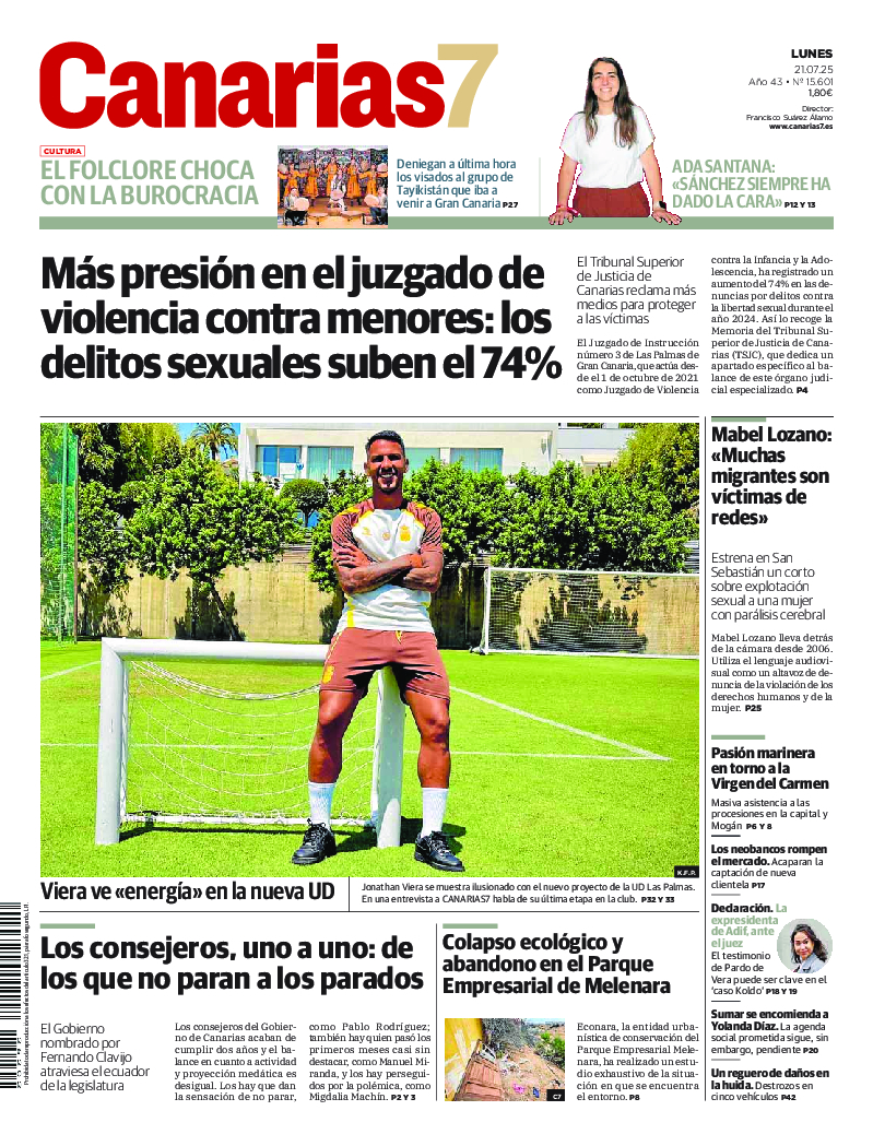 Portada Canarias7 21-07-2025