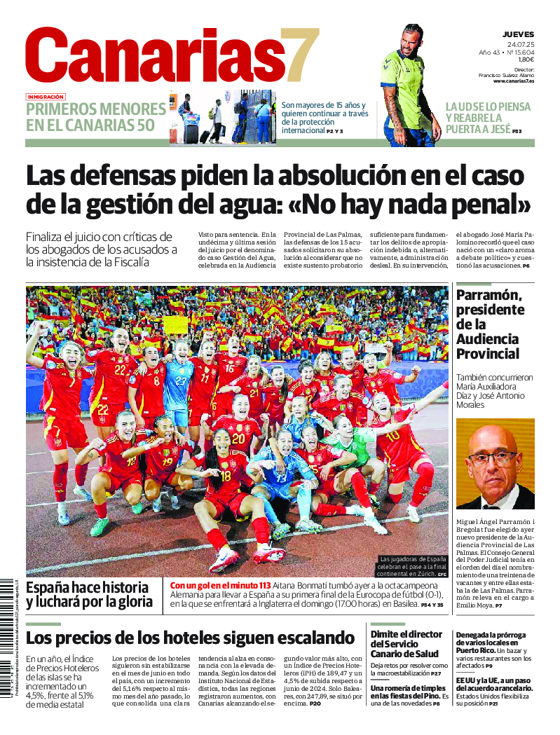 Portada Canarias7 24-07-2025