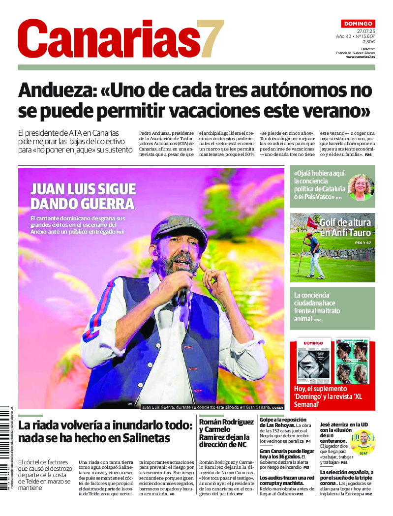 Portada Canarias7 27-07-2025