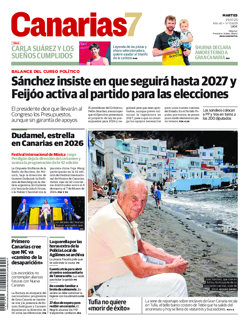 Portada Canarias7 29-07-2025