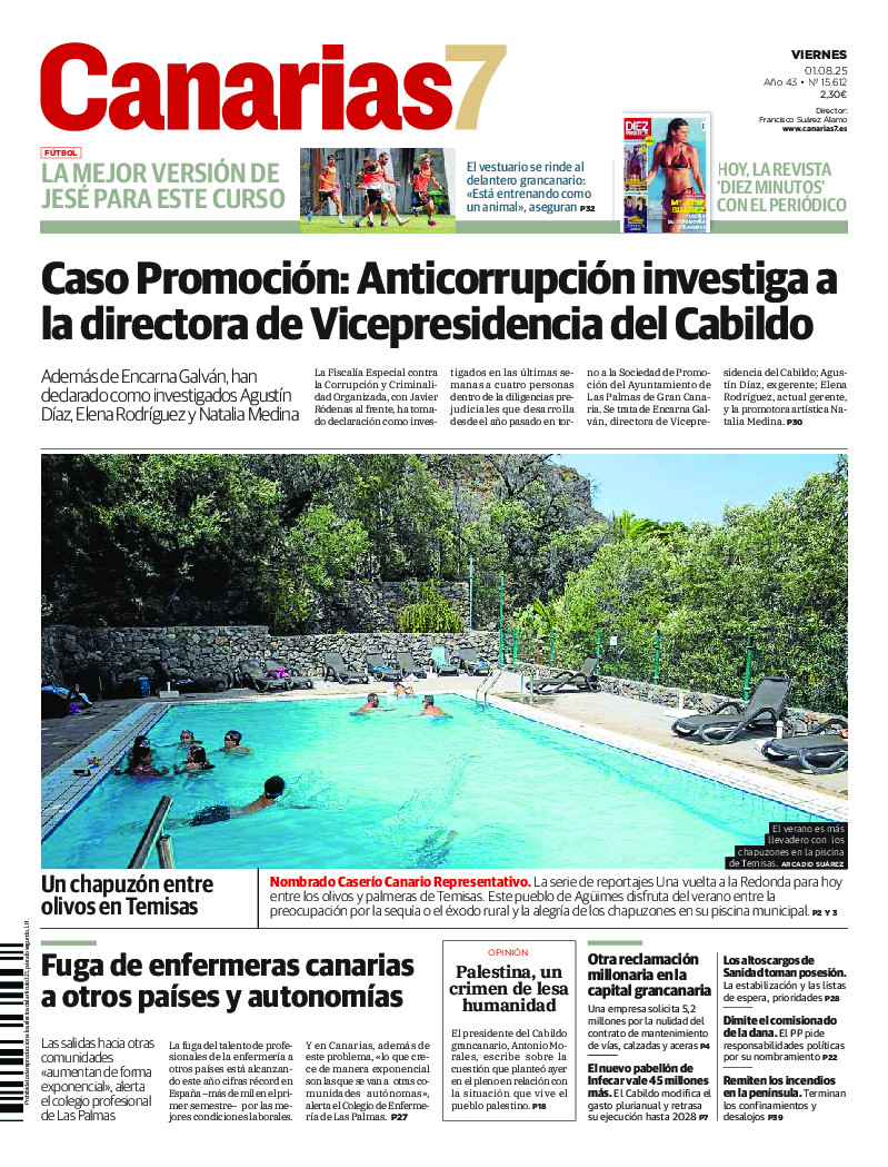 Portada Canarias7 01-08-2025