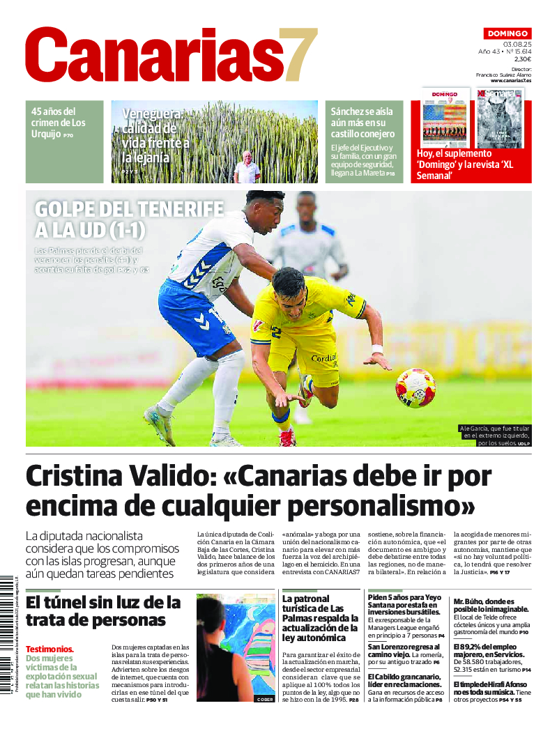 Portada Canarias7 03-08-2025