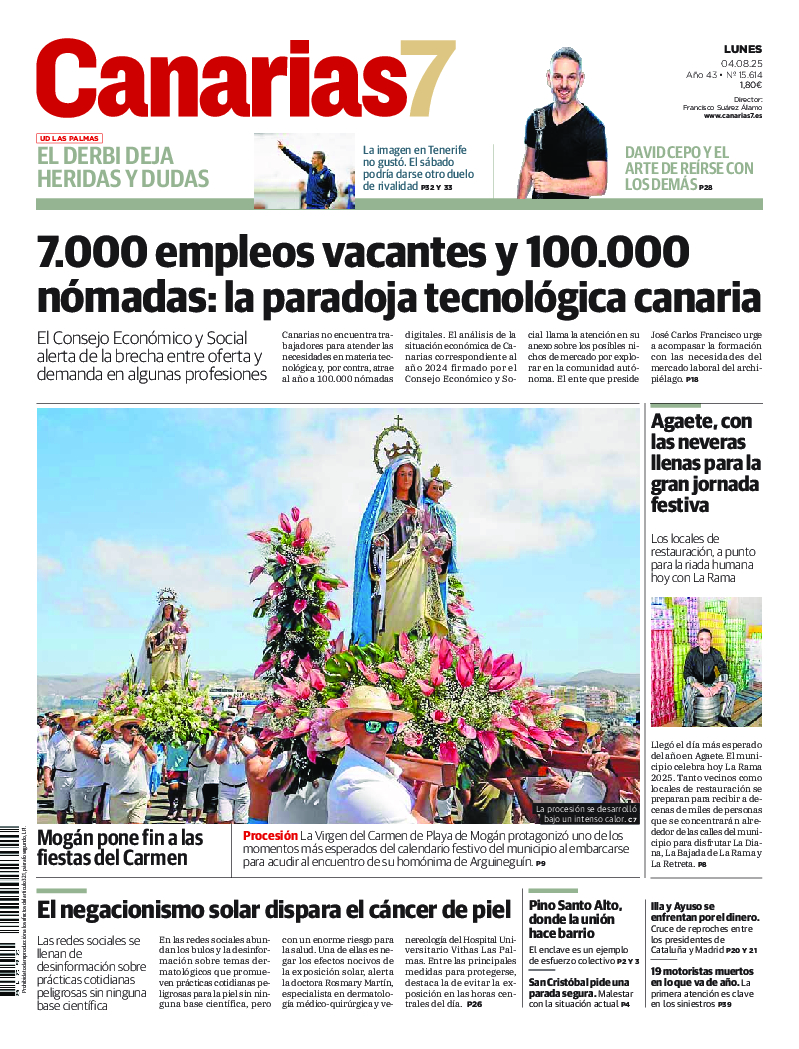 Portada Canarias7 04-08-2025
