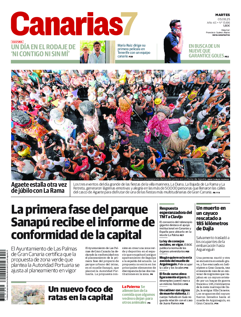 Portada Canarias7 05-08-2025