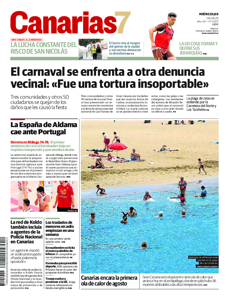 Portada Canarias7 06-08-2025