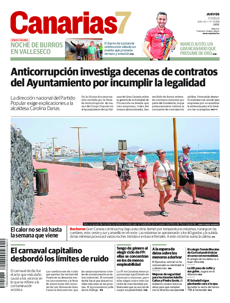 Portada Canarias7 07-08-2025