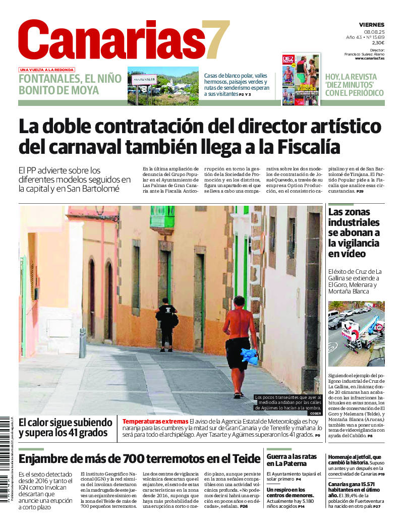 Portada Canarias7 08-08-2025