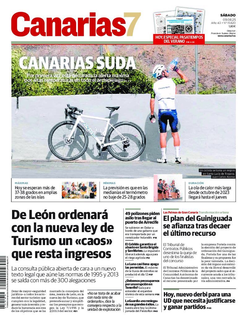 Portada Canarias7 09-08-2025