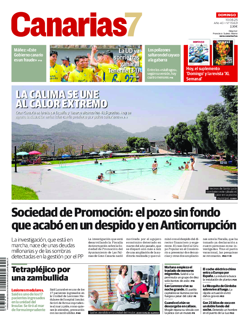 Portada Canarias7 10-08-2025