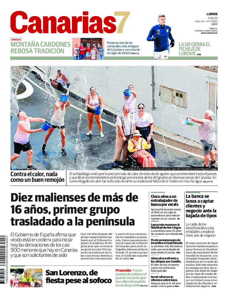 Portada Canarias7 11-08-2025