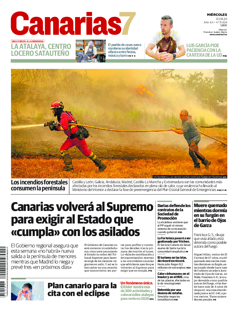 Portada Canarias7 13-08-2025