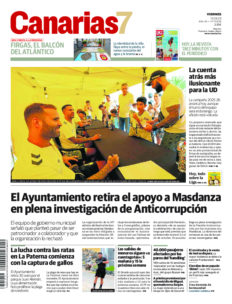Portada Canarias7 15-08-2025