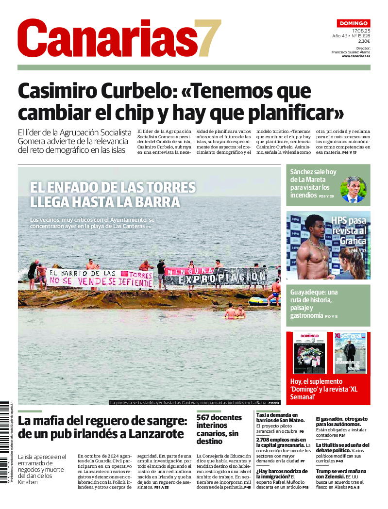 Portada Canarias7 17-08-2025