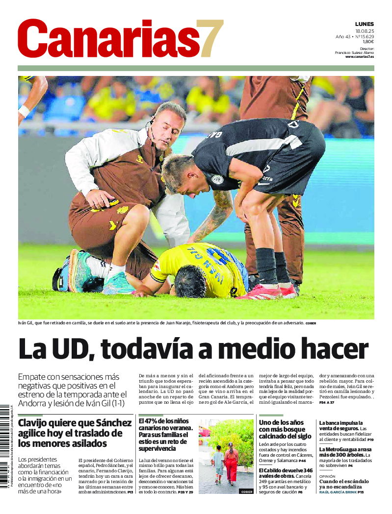 Portada Canarias7 18-08-2025