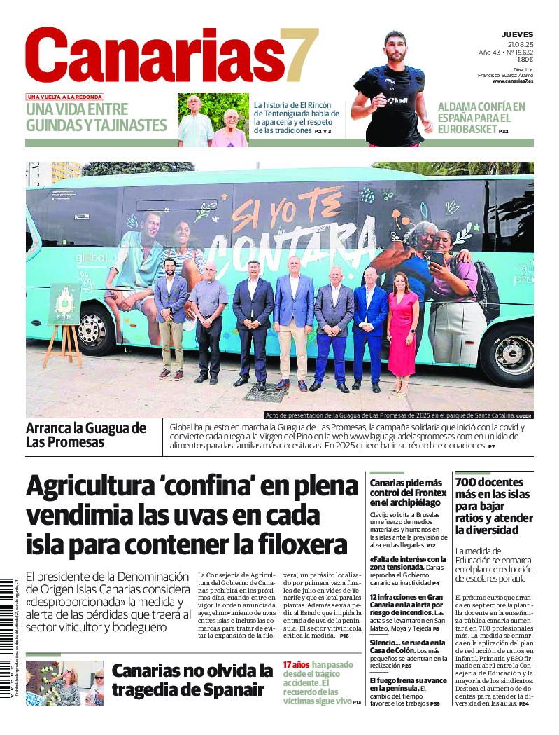 Portada Canarias7 21-08-2025