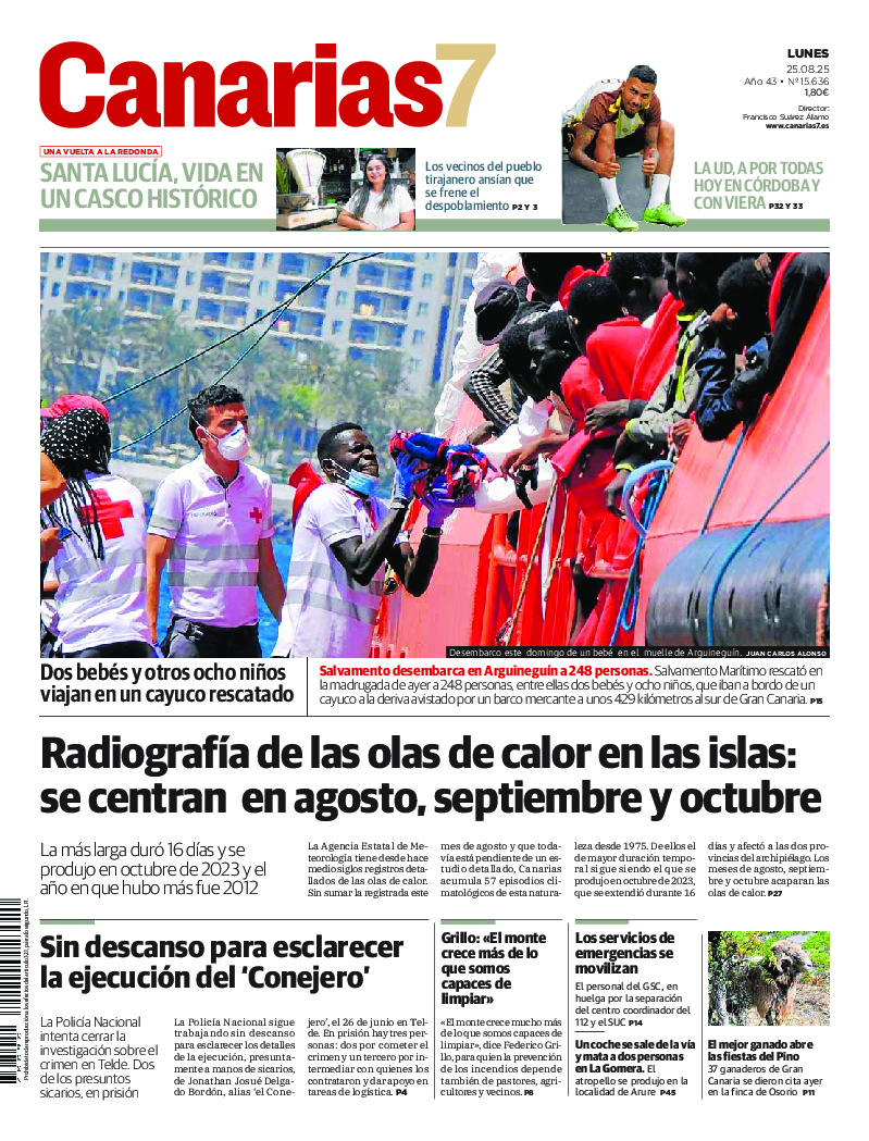 Portada Canarias7 25-08-2025