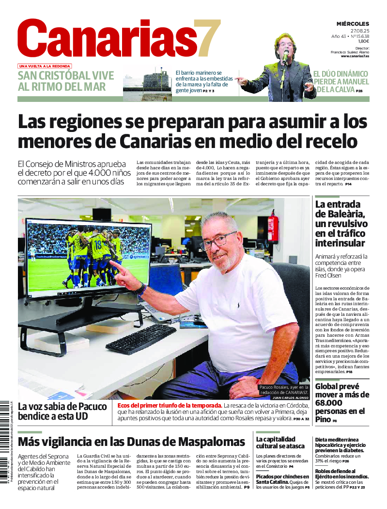 Portada Canarias7 27-08-2025