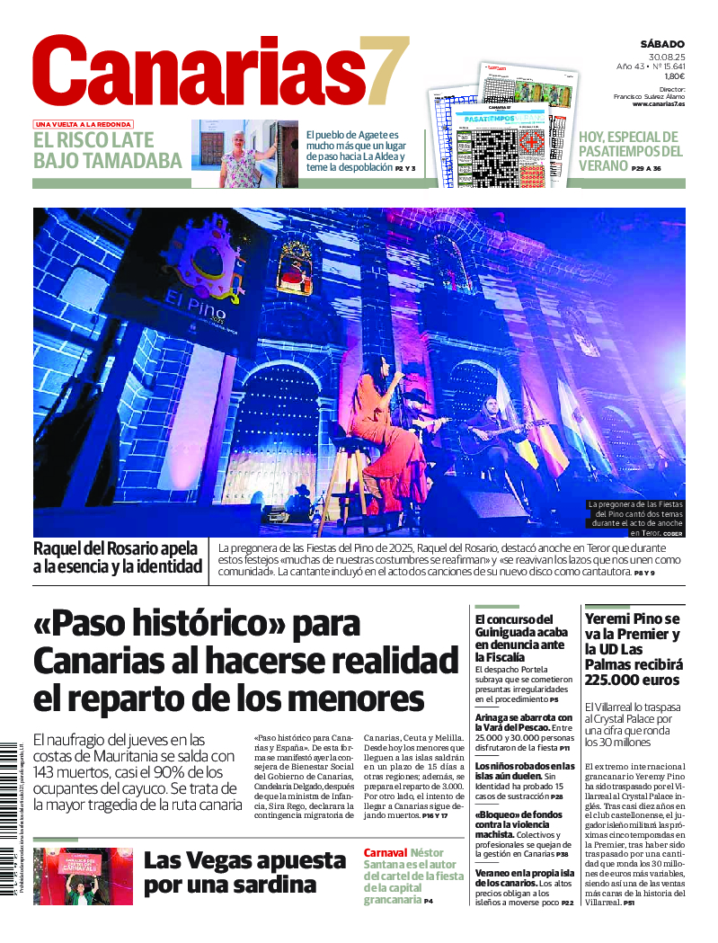 Portada Canarias7 30-08-2025