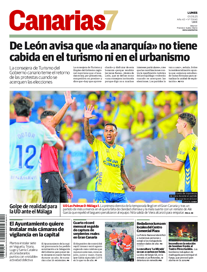 Portada Canarias7 01-09-2025