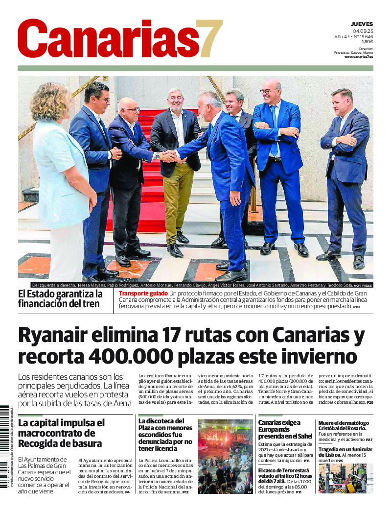 Portada Canarias7 04-09-2025