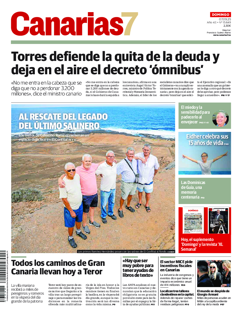 Portada Canarias7 07-09-2025