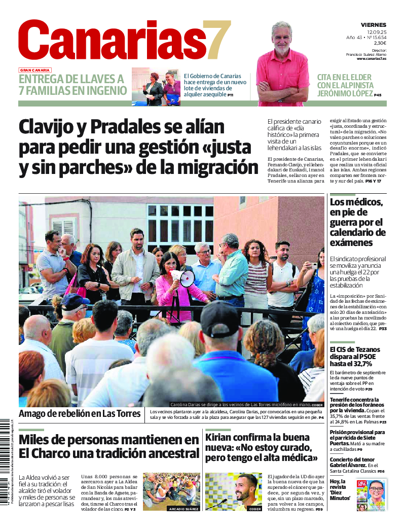 Portada Canarias7 12-09-2025