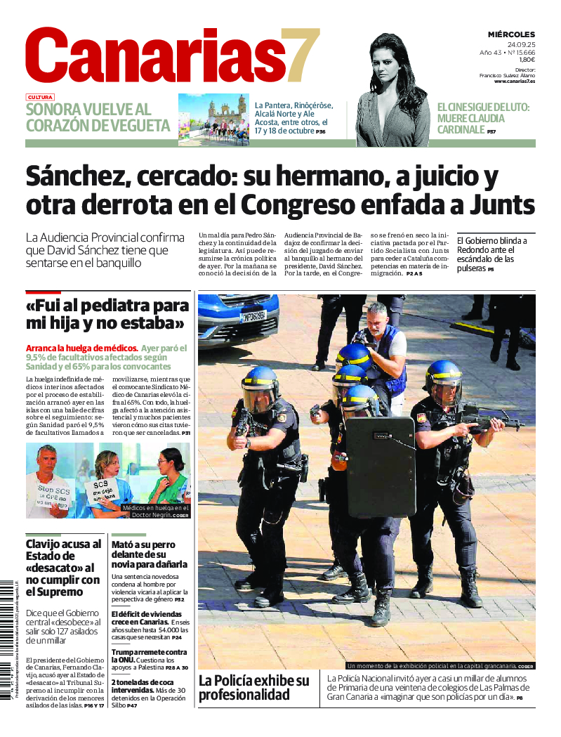 Portada Canarias7 24-09-2025