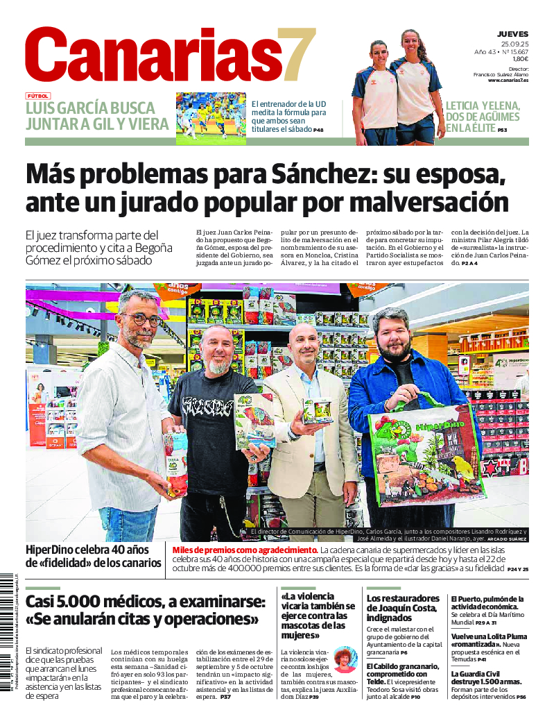 Portada Canarias7 25-09-2025