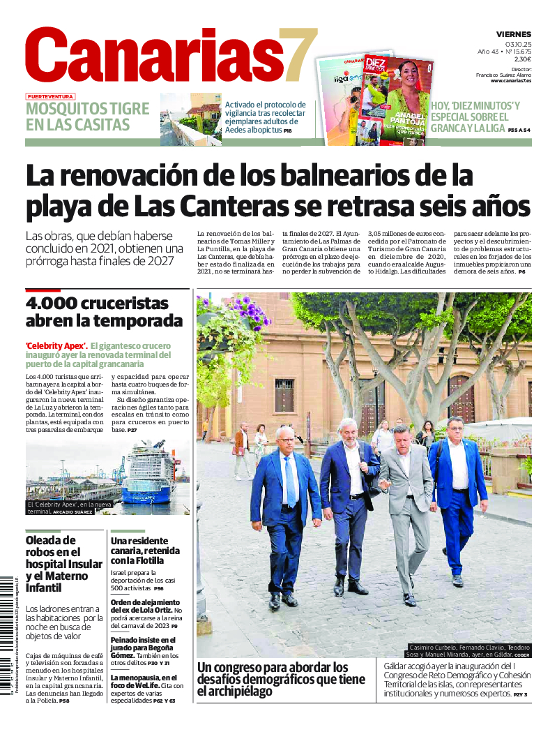 Portada Canarias7 03-10-2025