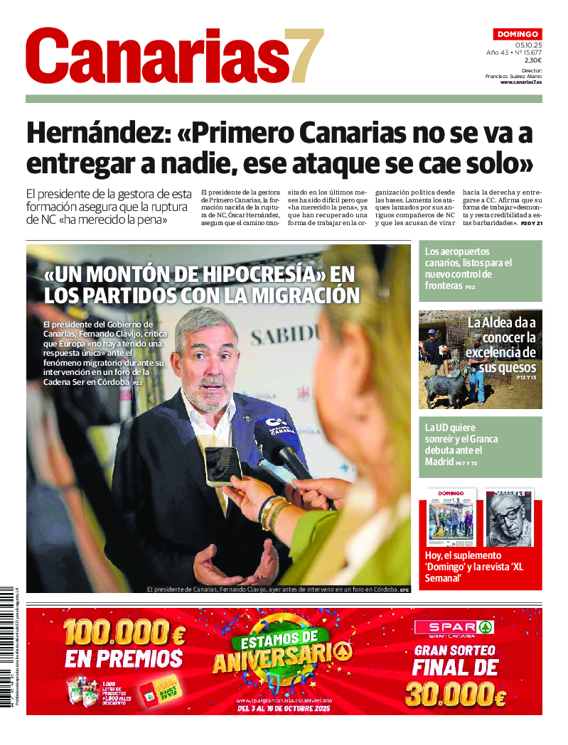 Portada Canarias7 05-10-2025