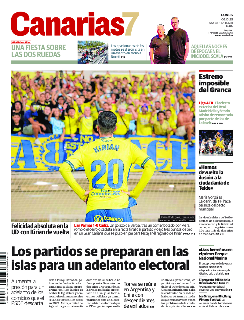 Portada Canarias7 06-10-2025