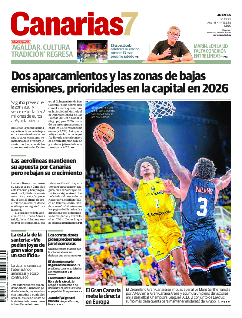 Portada Canarias7 16-10-2025