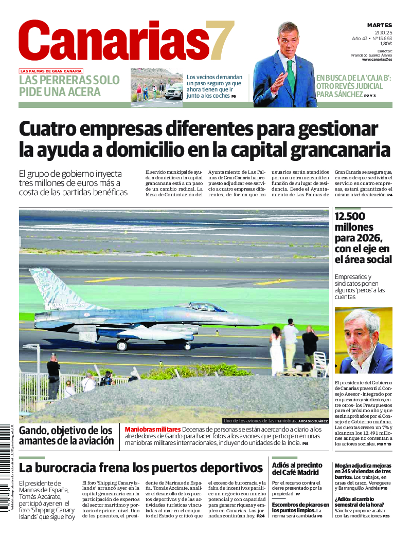 Portada Canarias7 21-10-2025