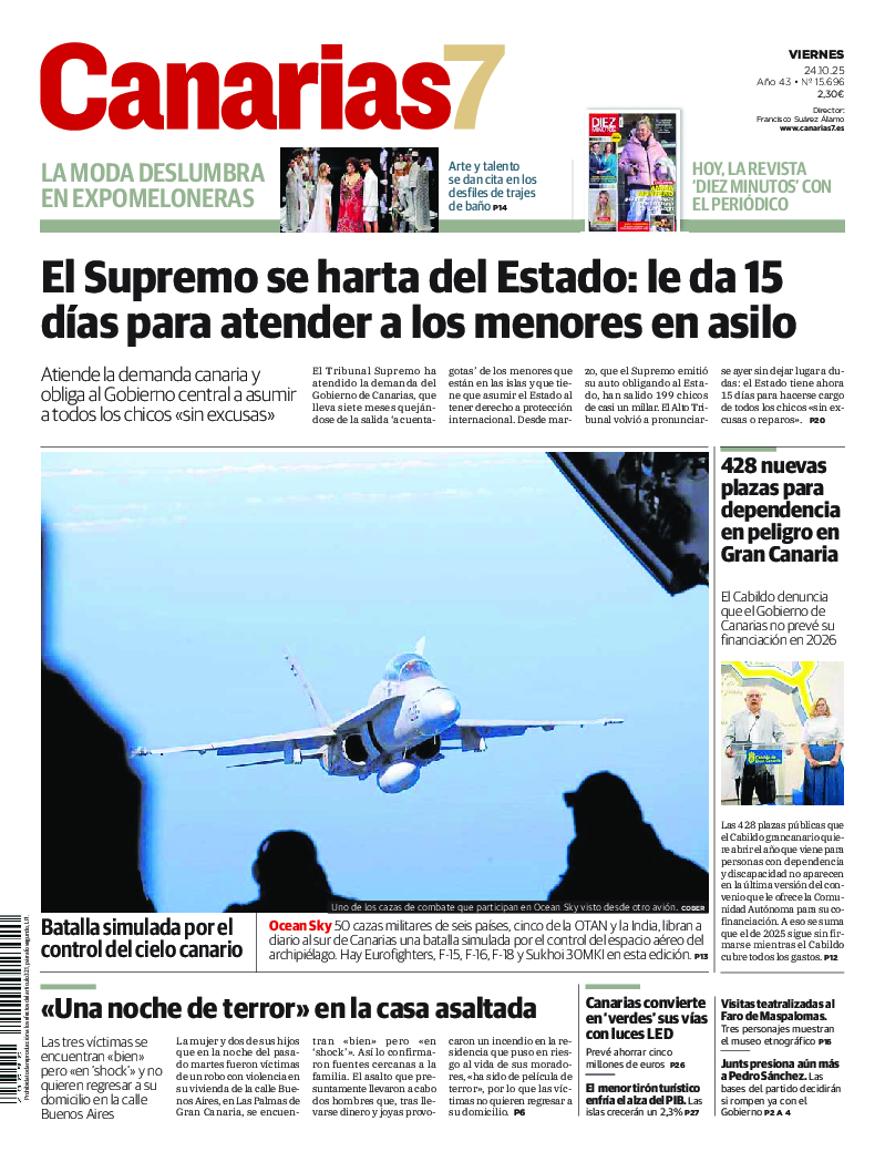 Portada Canarias7 24-10-2025