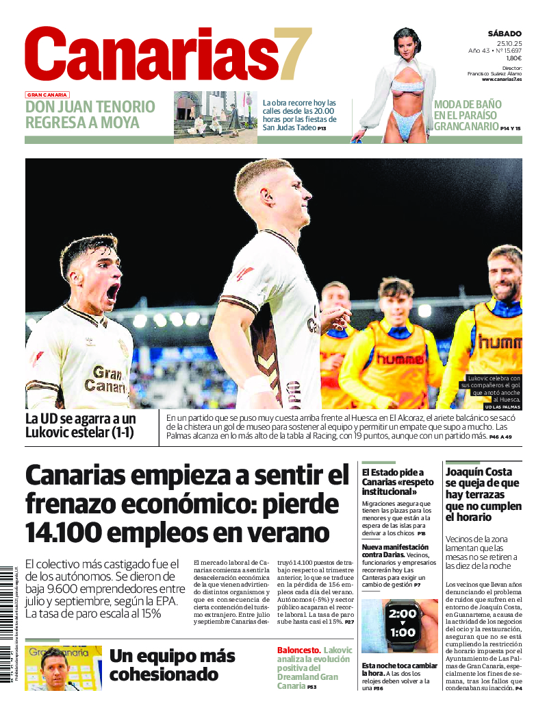 Portada Canarias7 25-10-2025