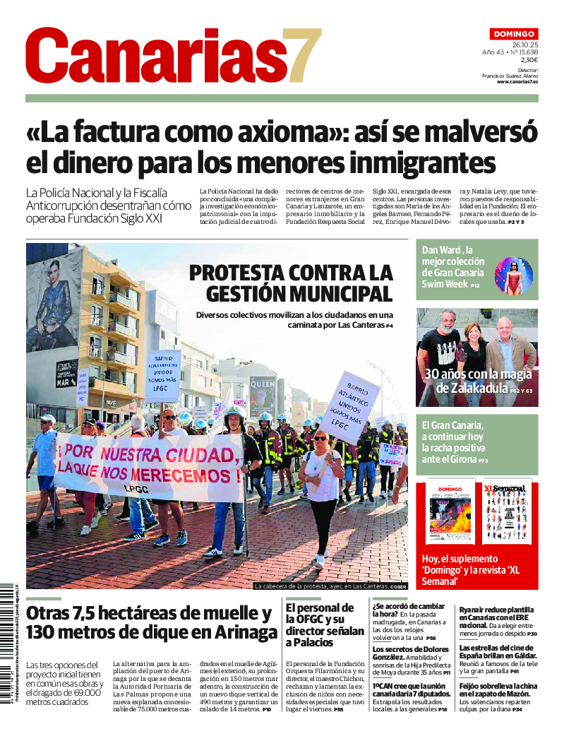 Portada Canarias7 26-10-2025