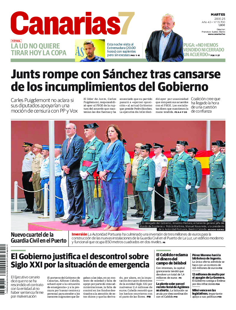 Portada Canarias7 28-10-2025