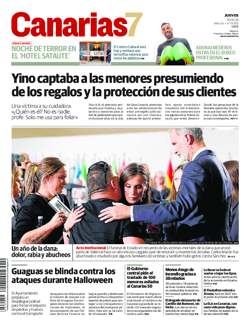 Portada Canarias7 30-10-2025