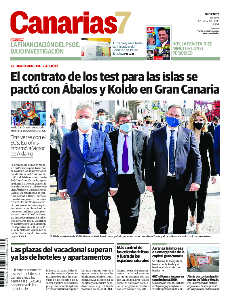 Portada Canarias7 07-11-2025
