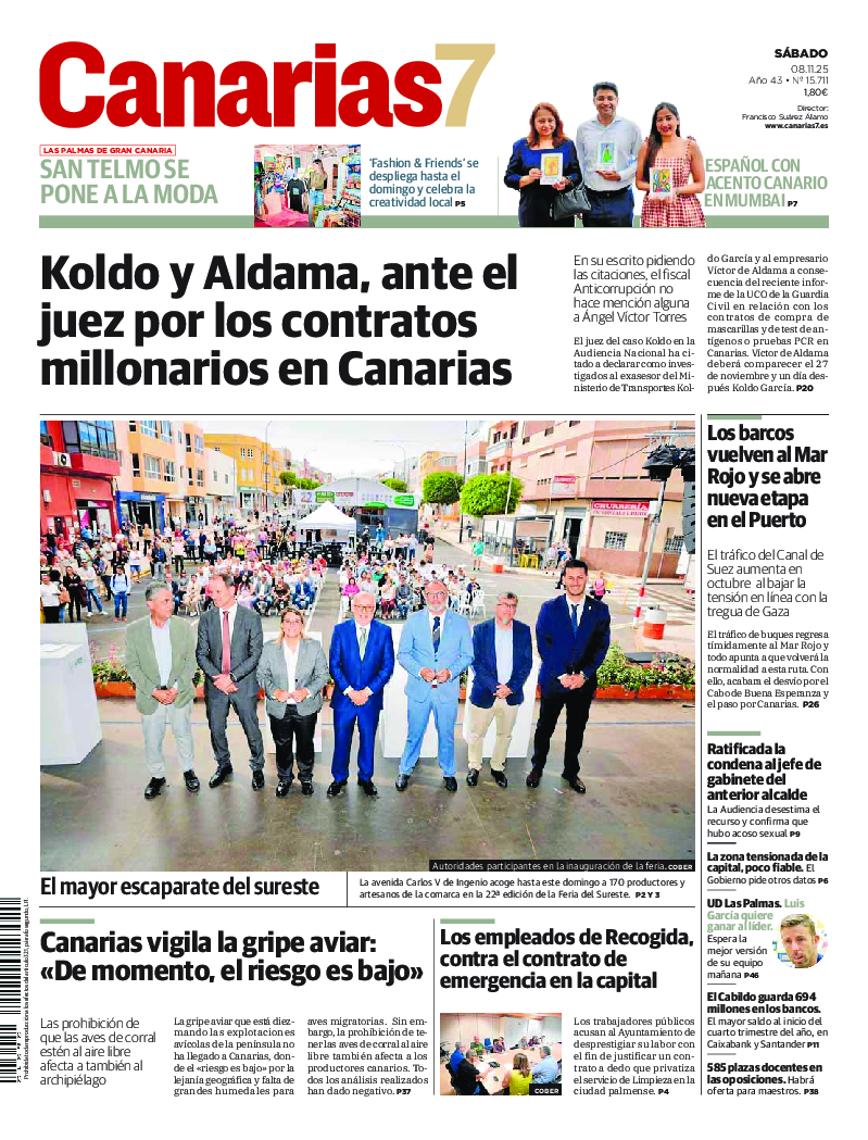 Portada Canarias7 08-11-2025
