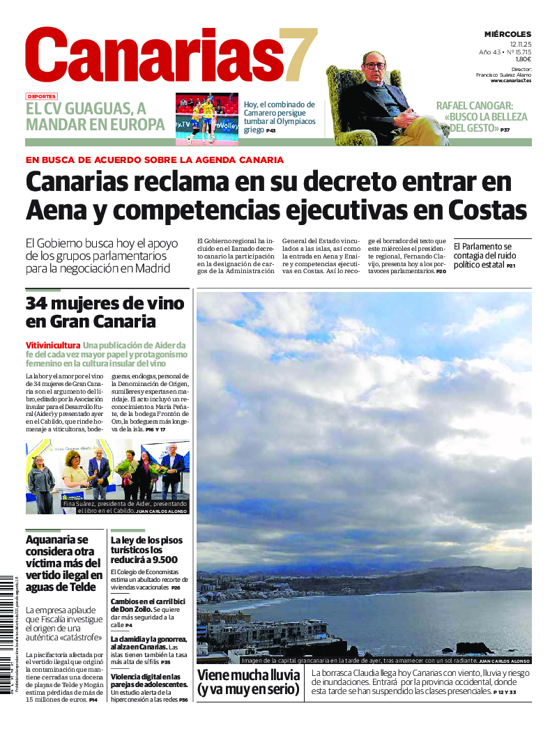 Portada Canarias7 12-11-2025