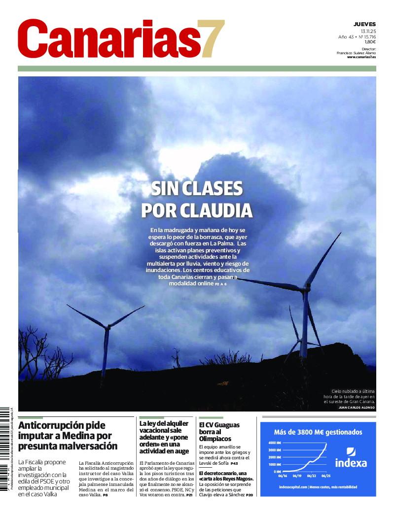 Portada Canarias7 13-11-2025