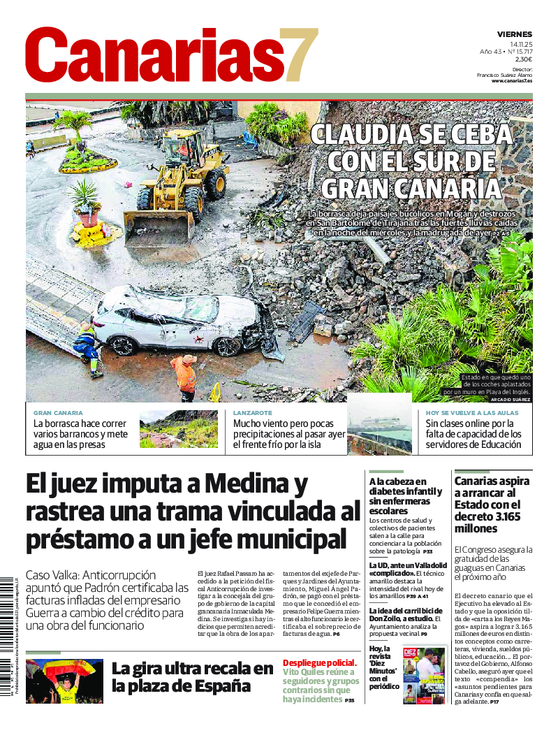 Portada Canarias7 14-11-2025