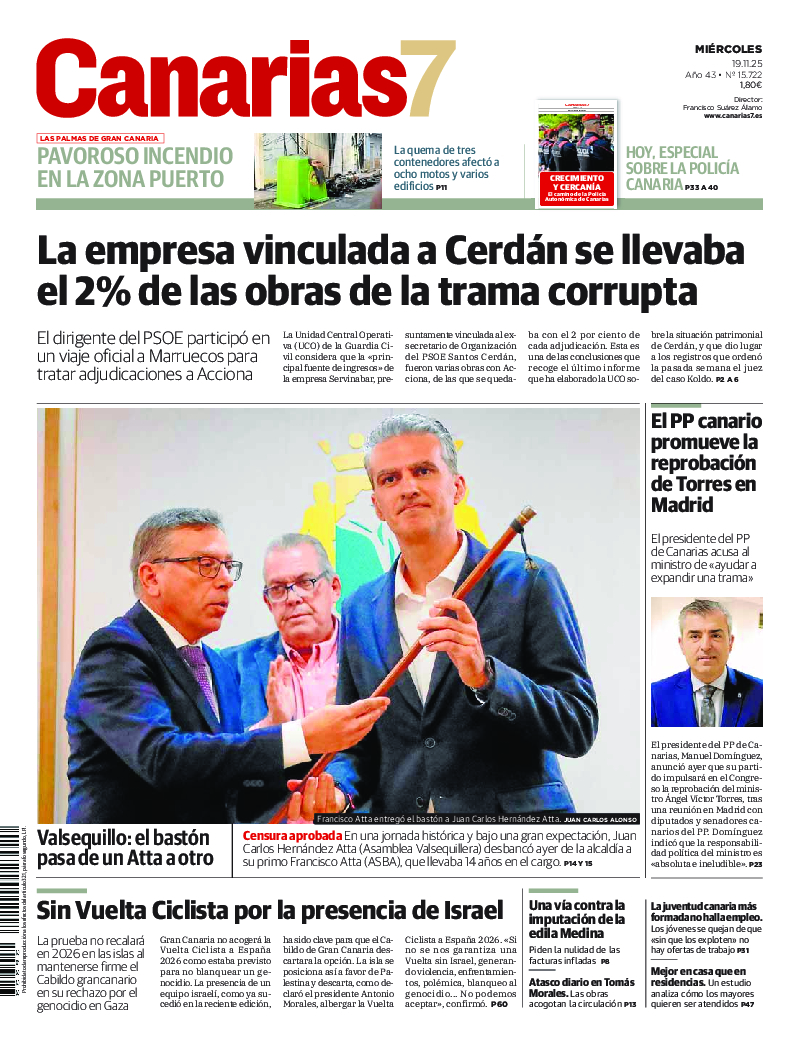 Portada Canarias7 19-11-2025
