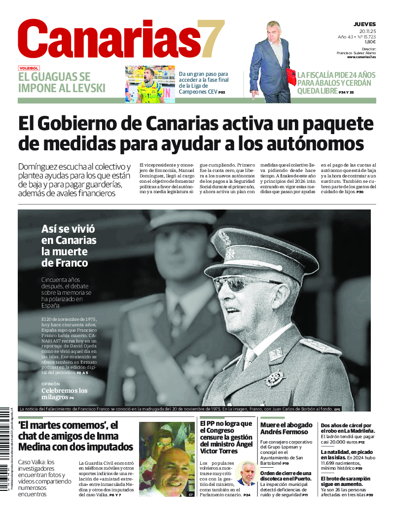Portada Canarias7 20-11-2025