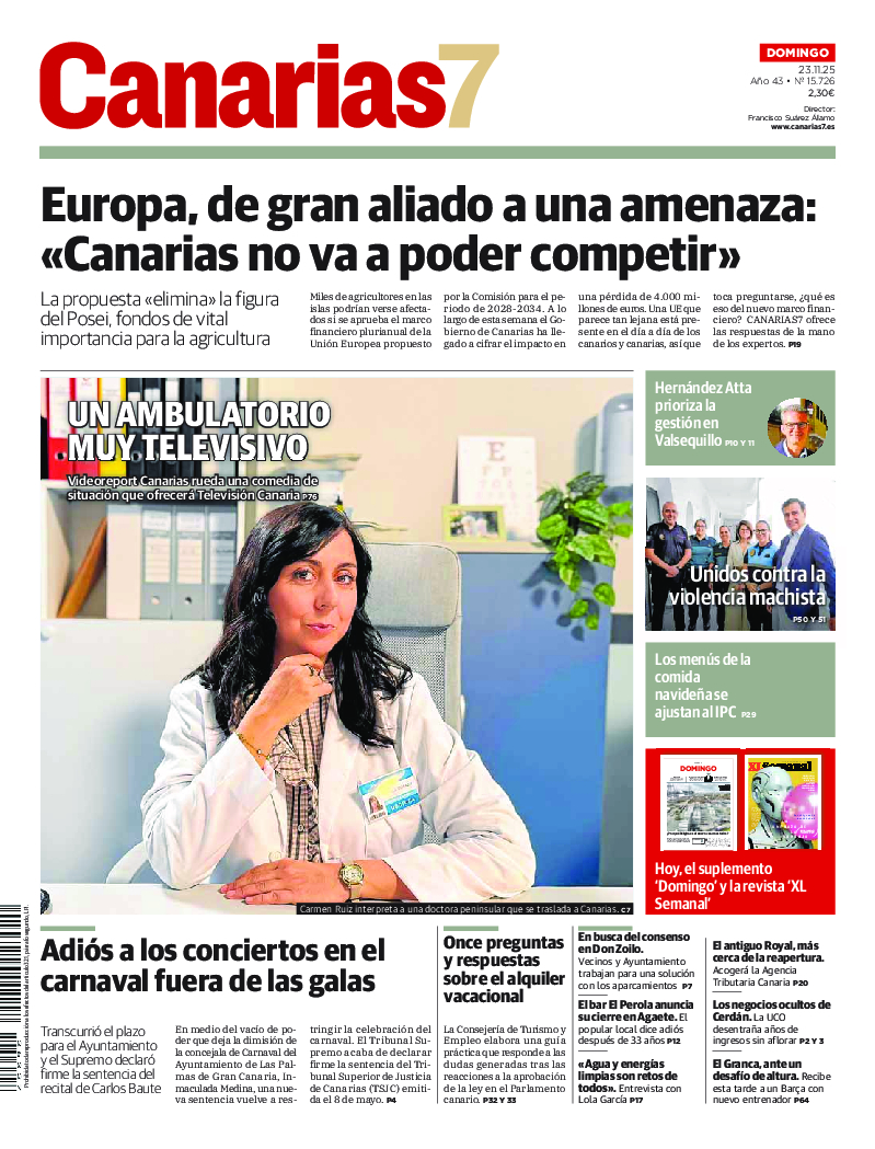 Portada Canarias7 23-11-2025