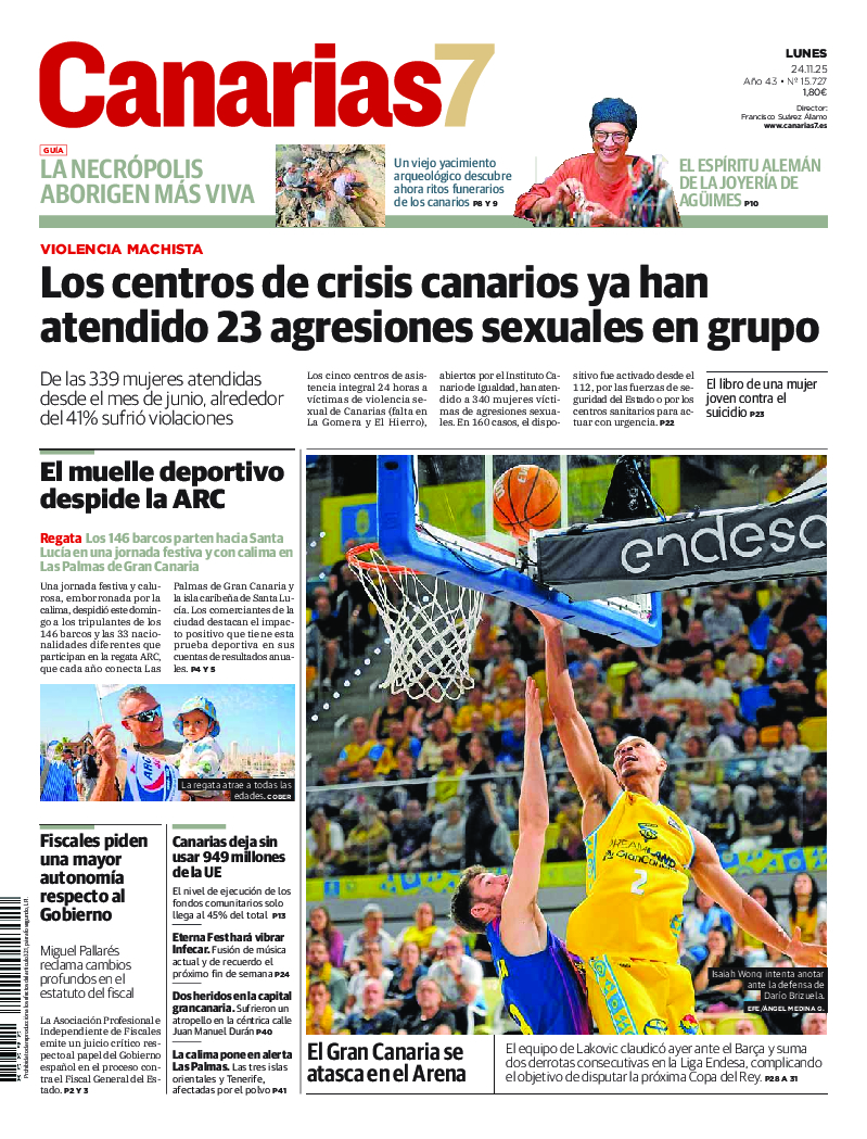 Portada Canarias7 24-11-2025
