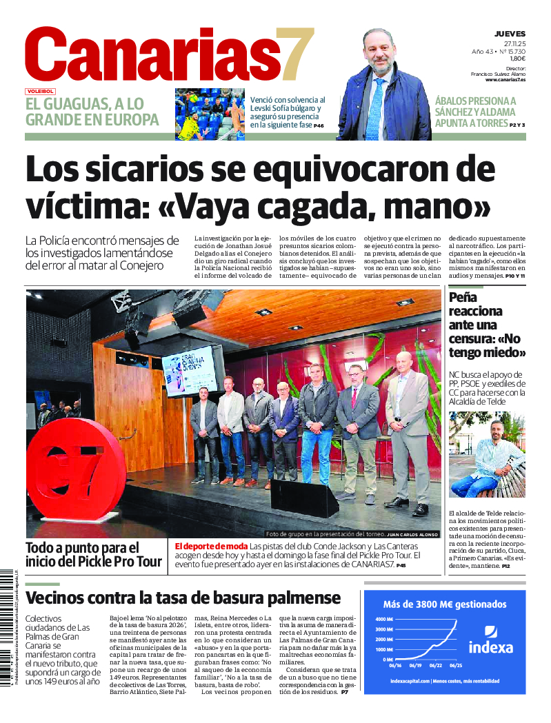 Portada Canarias7 27-11-2025